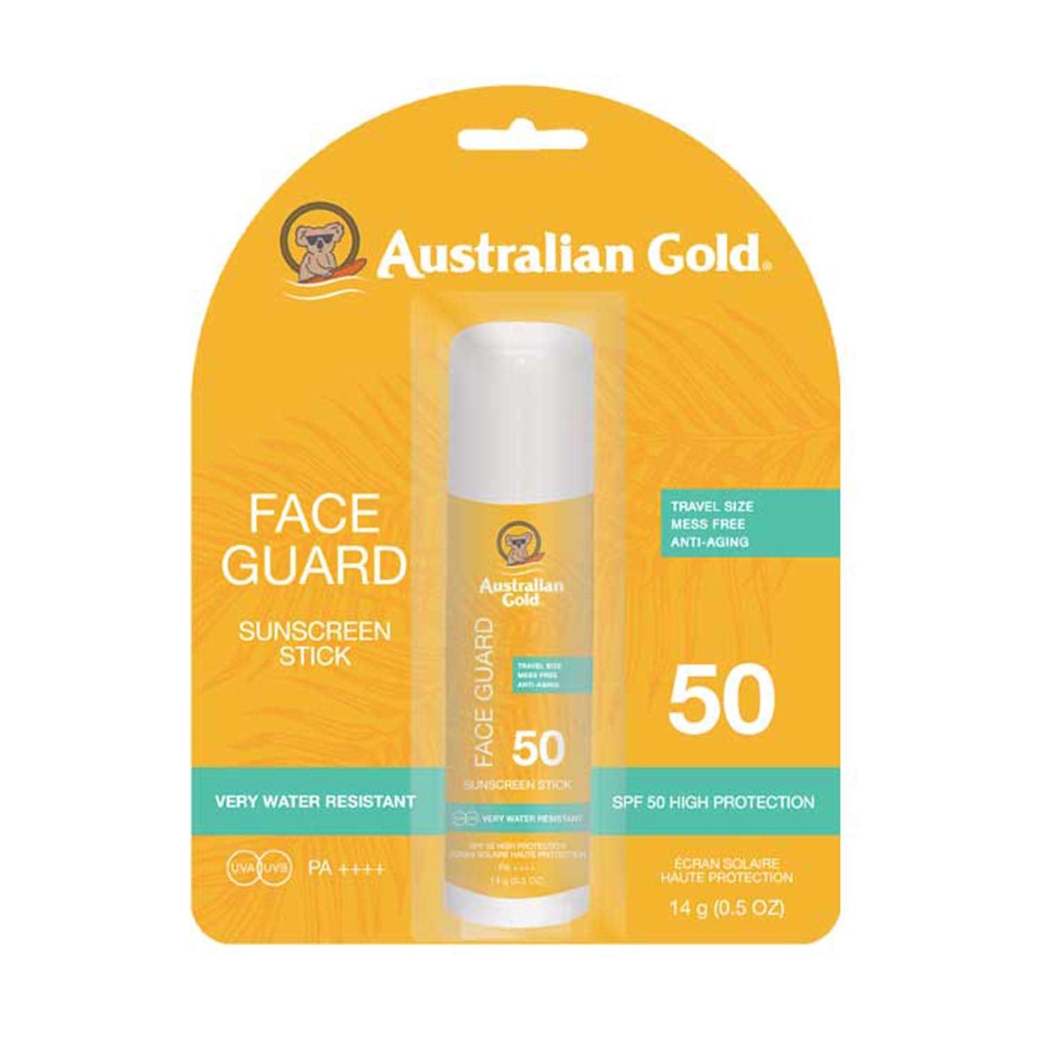 Australian Gold - Face Guard Sunscreen Stick SPF 50 Black 14 g (Pack of 1)