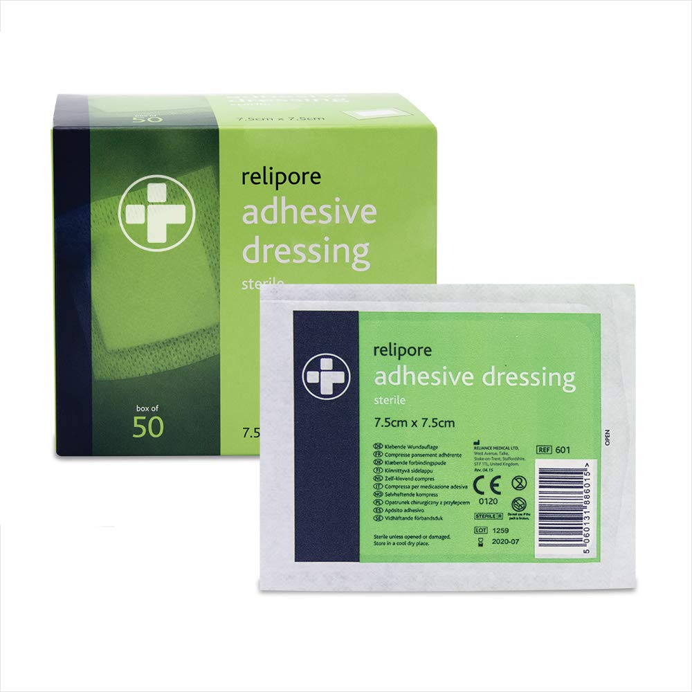 Relipore REL601 Sterile Dressing, 7.5 cm W x 7.5 cm L (Pack of 50)