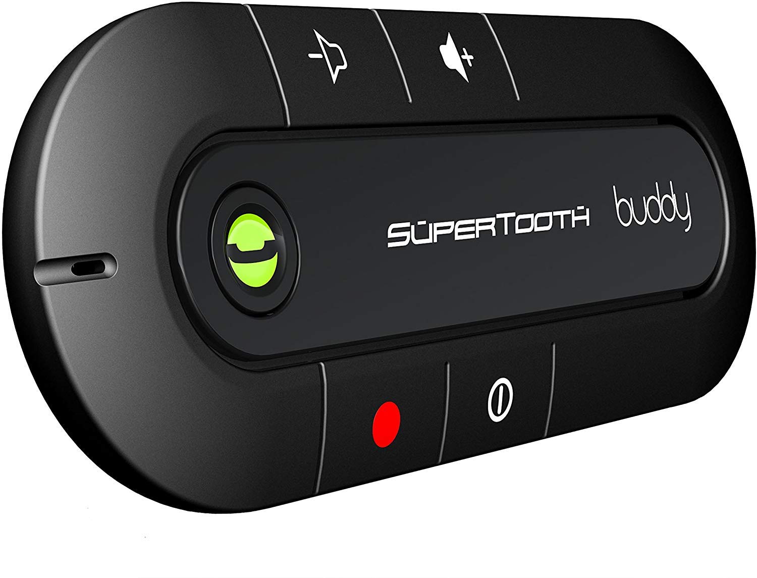 SuperTooth Buddy Handsfree Bluetooth Visor Speakerphone Car Kit for Smartphone Devices, Compatible with iPhone, Samsung, Huawei, Google and Other Mobile Smartphones - Black