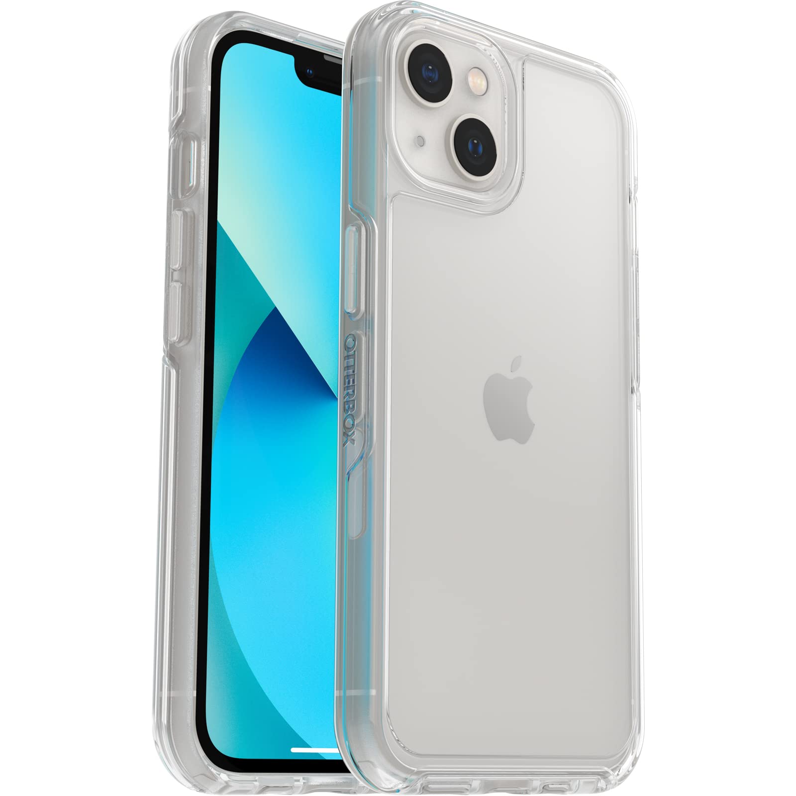 OtterBox Symmetry Clear Case for iPhone 13, Shockproof, Drop proof, Protective Thin Case, 3x Tested to Military Standard, Antimicrobial Protection, Clear