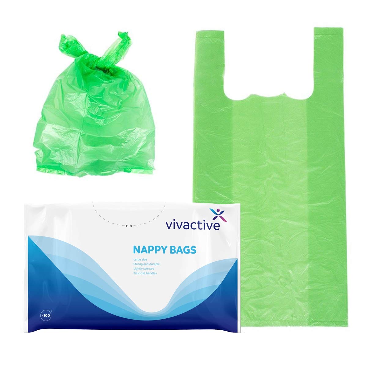 Case Saver 2X Extra Large Incontinence Nappy Disposal Bags - 100 Pack