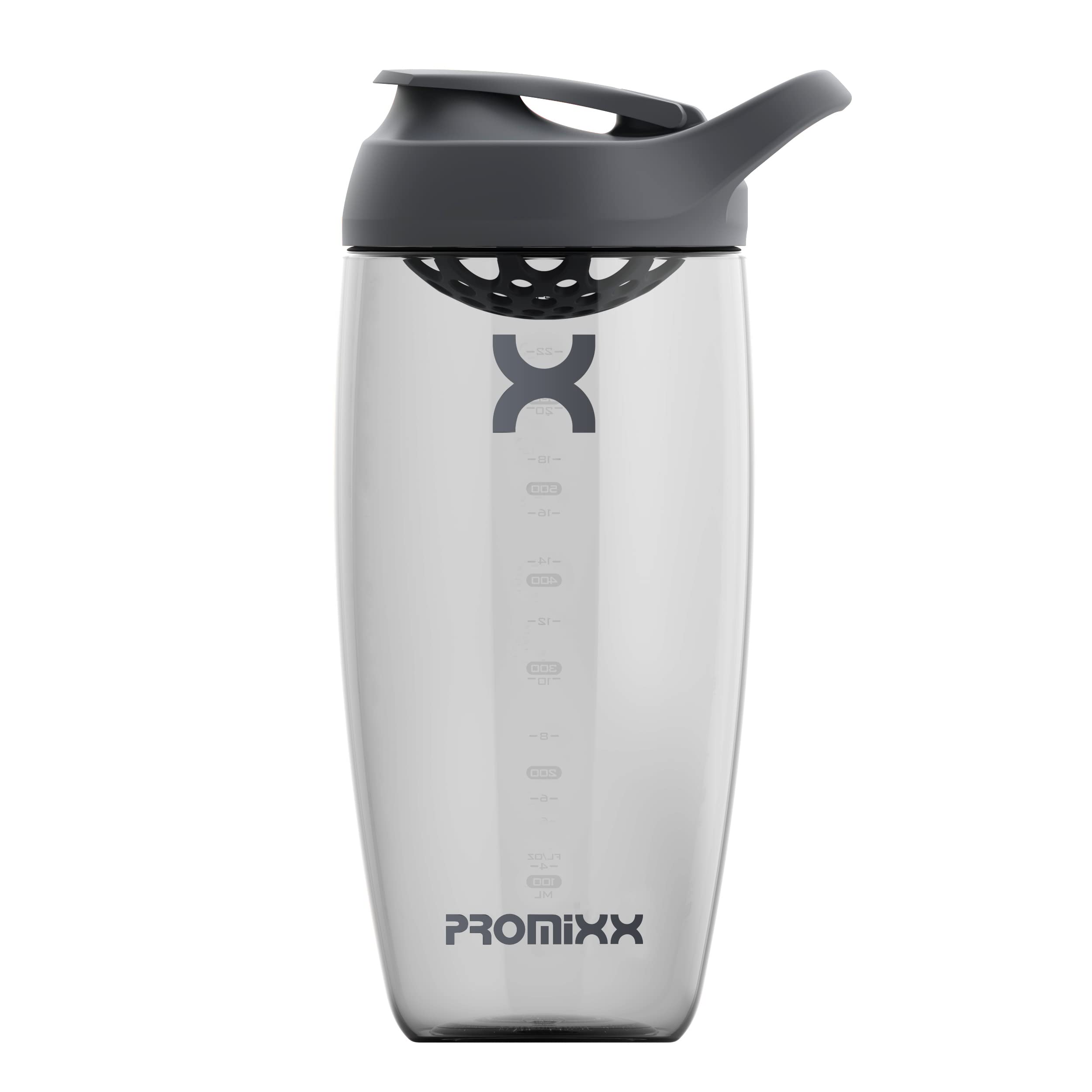 PROMiXX Shaker Bottle - Premium Protein Shaker Bottle for Supplement Shakes - (700ml - Easy Clean, Durable Cup)