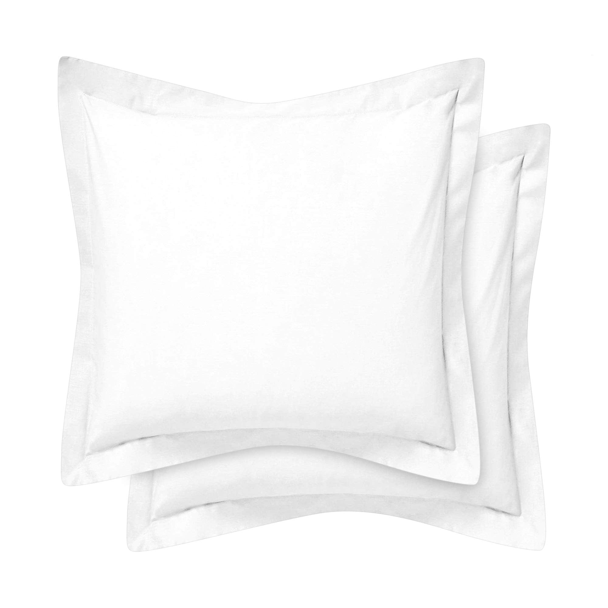 Comfort Beddings Heavy Quality 400 Thread Count 100% Egyptian Cotton Continental Pillow Cases Pack Of 2 - White (Continental/Square Size 65 x 65 CM)