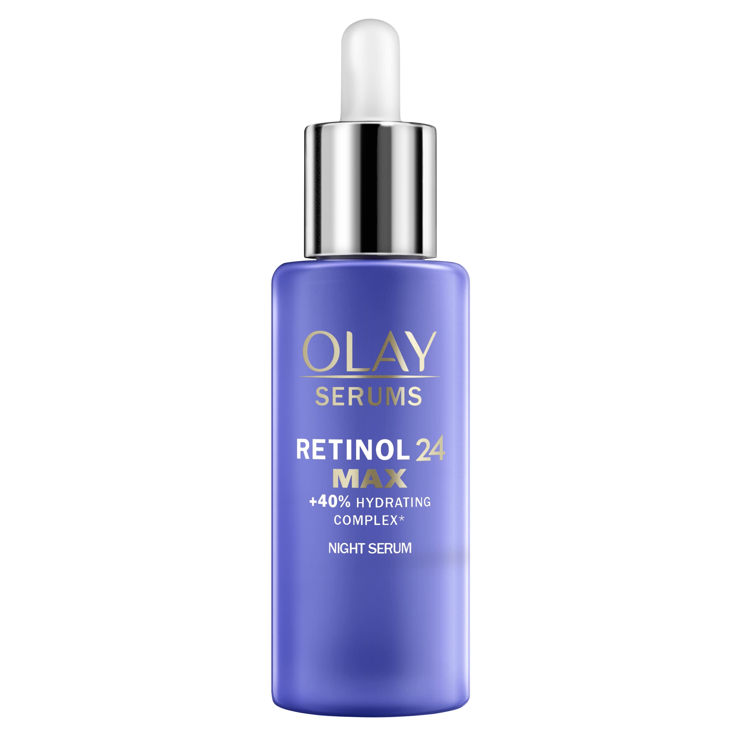 Olay Retinol 24 MAX Night Serum With 40% More Retinol Complex, Advanced Anti-Ageing Face Serum For Firmer Skin, Reduces Wrinkles, Fine Lines And Pigmentation, Olay's Strongest Retinoid Complex, 40 ml