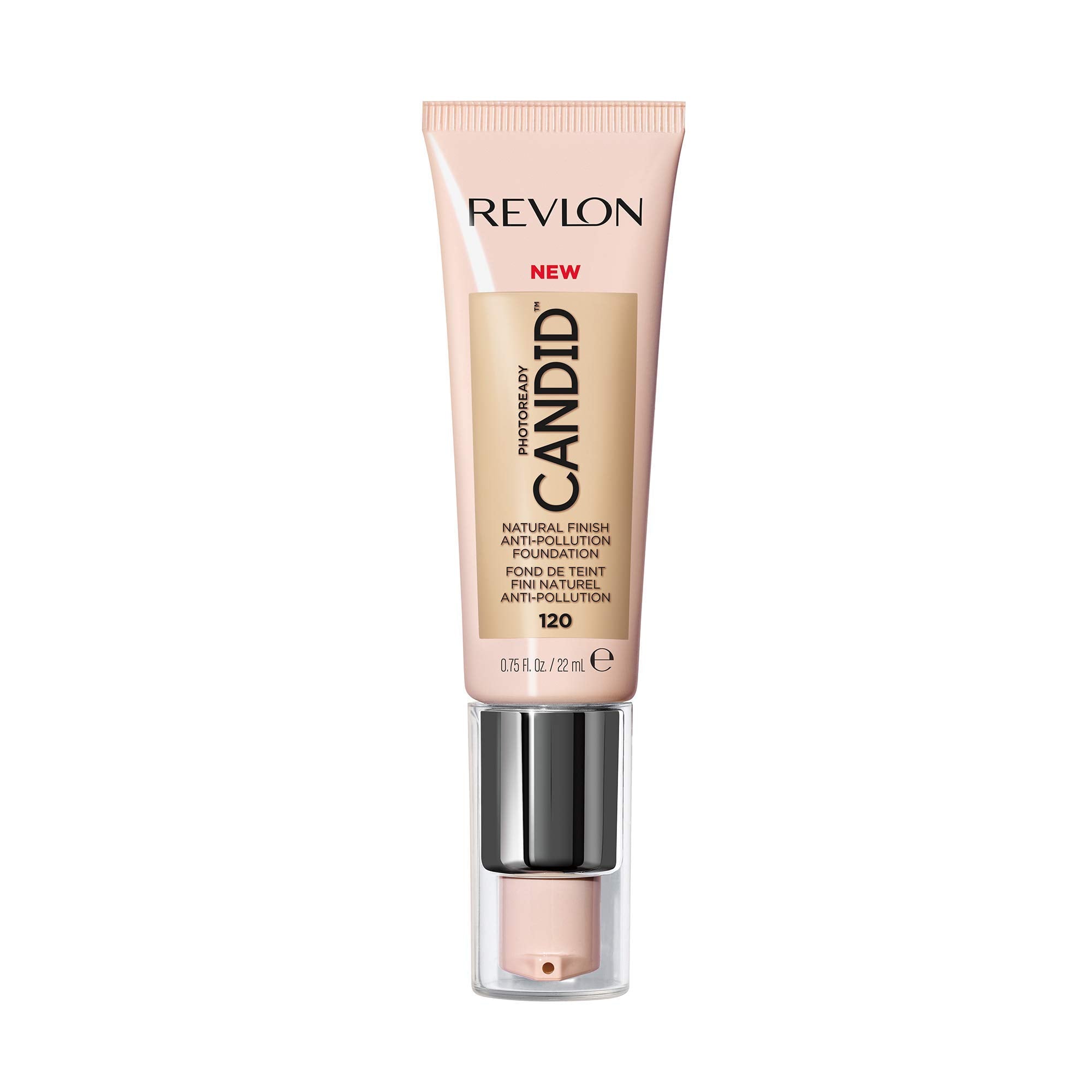 Revlon PhotoReady Candid Natural Finish Foundation, with Anti-Pollution, Antioxidant, Anti-Blue Light Ingredients, Buff (120), 22ml