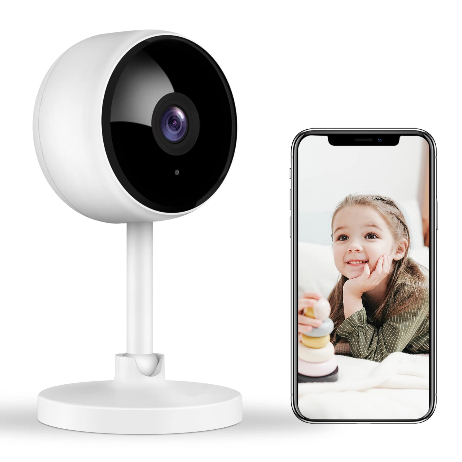 Wifi Camera, [2022 New] Little elf 1080P Home Security Camera for Baby, Elder, Pet, Wireless Camera Indoor with Motion Detection, 2-Way Audio, Night Vision, Pet Camera Works with Alexa