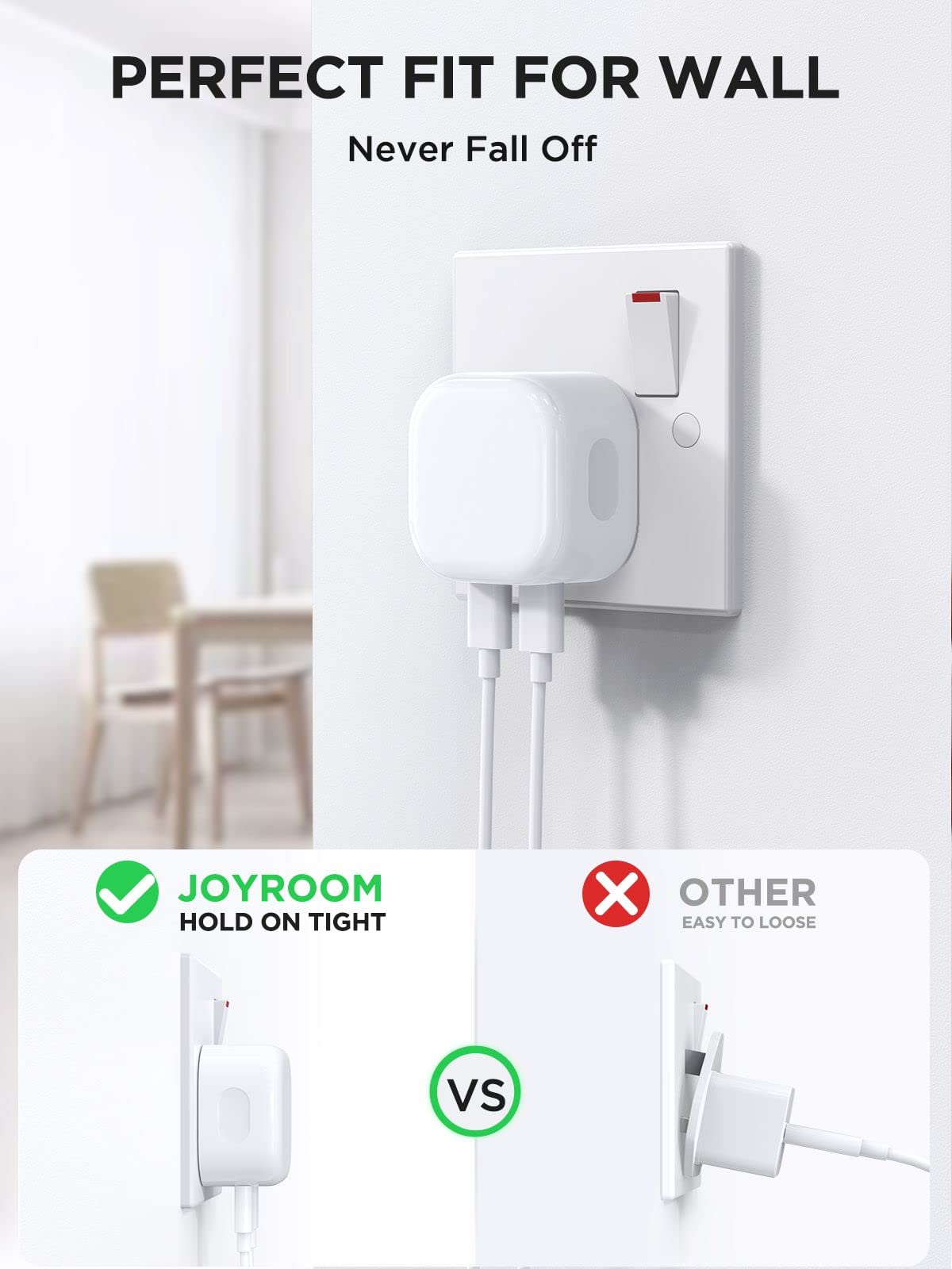 JOYROOM 35W USB C Fast Charger Plug, Dual USB‑C Port Power Adapter PD3.0 Wall Charger Compatible with iPhone 13/13 Pro/13 Pro Max/12/11/SE 3, iPad Pro, AirPods Pro, MacBook Air, Apple Watch etc