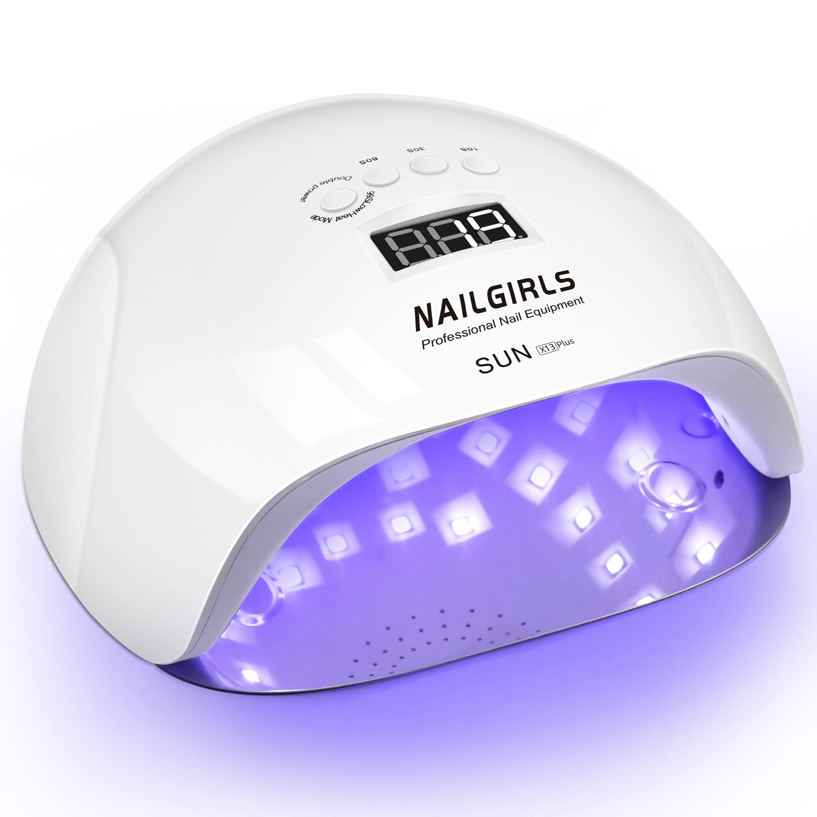 UV LED Nail Lamp For Home Salon,NAILGIRLS Professional 150W Gel Polish Nail Dryer Curing Lamps With 4 Timer Presets,Auto Sensor,Detachable Base,Nail Art Tools for Fingernail and Toenail (White)