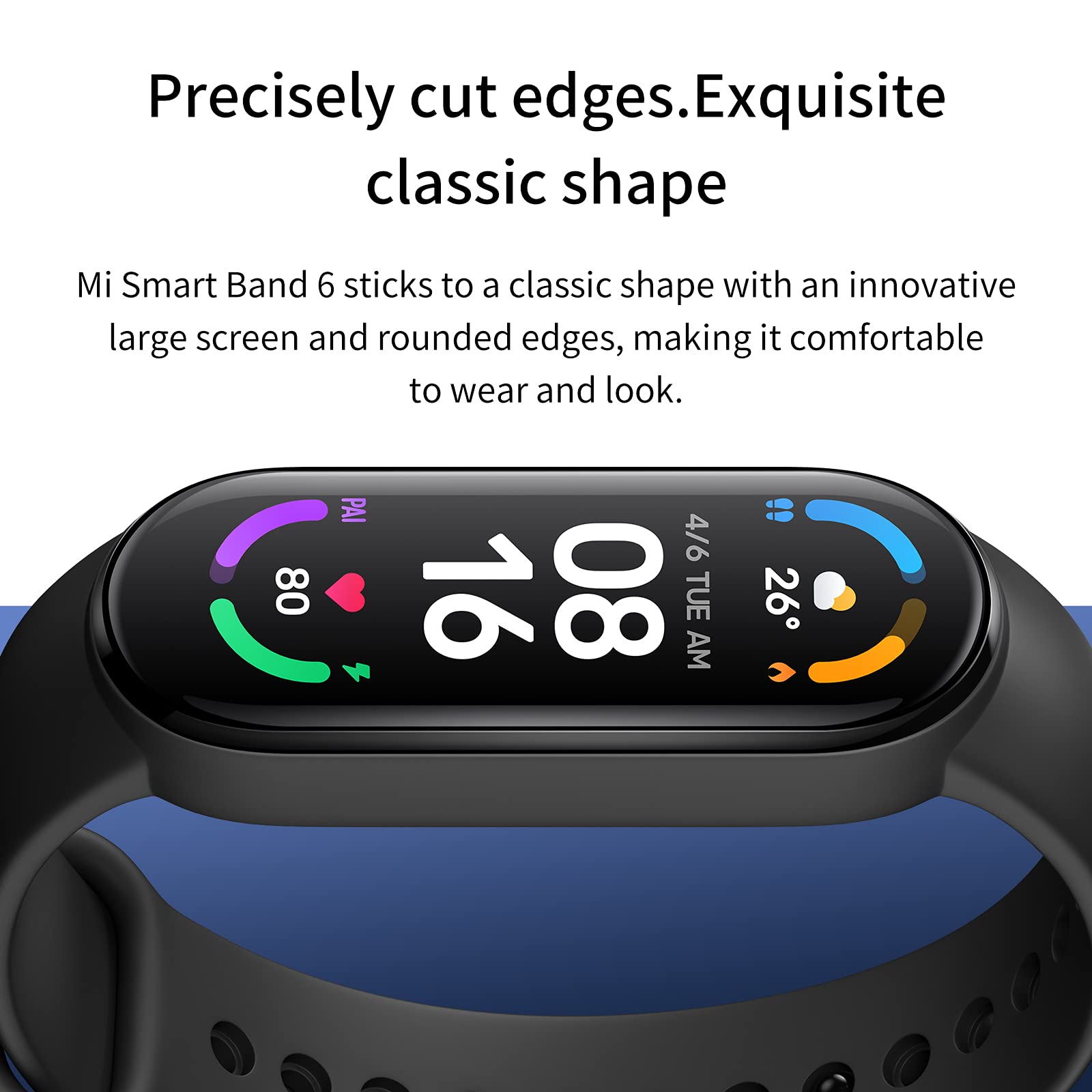 Xiaomi Mi Band 6, Smart Band 6 Global Version Activity Bracelet, Blood Oxygen Detection, Heart Rate Monitor, Sleep Monitor, 1.56" AMOLED Color Screen 5 ATM