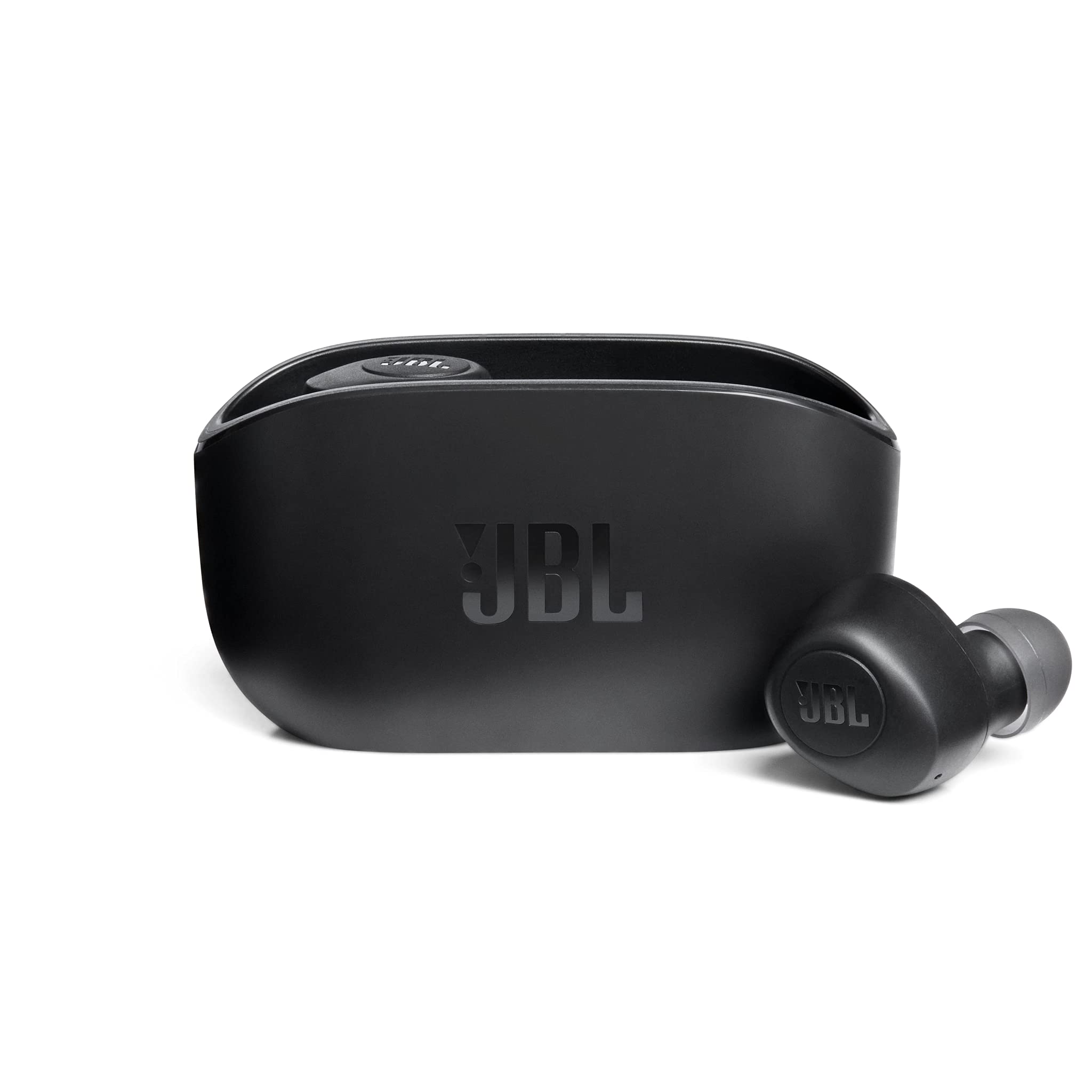 JBL Wave 100TWS In-Ear Earphones, Deep Bass Sound, Pocket Friendly, 20 Hours Battery Life, in Black