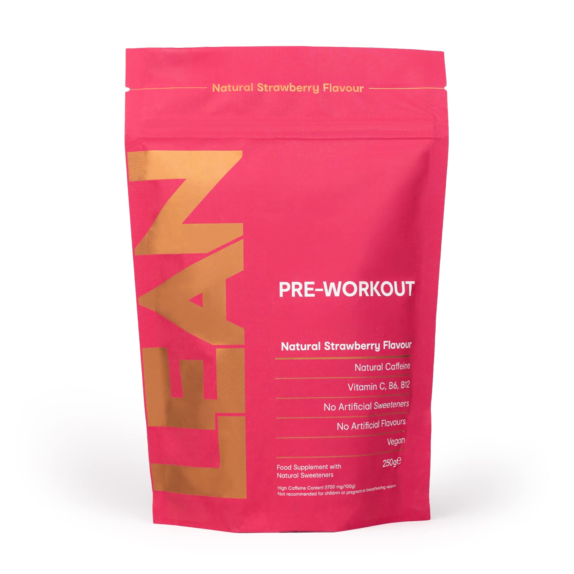 Lean With Lilly Pre-Workout Natural Strawberry Flavour 250g