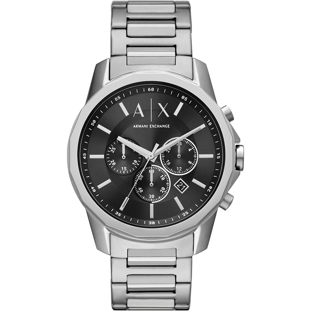 Armani Exchange Men's Chronograph Stainless Steel Watch 44mm case size