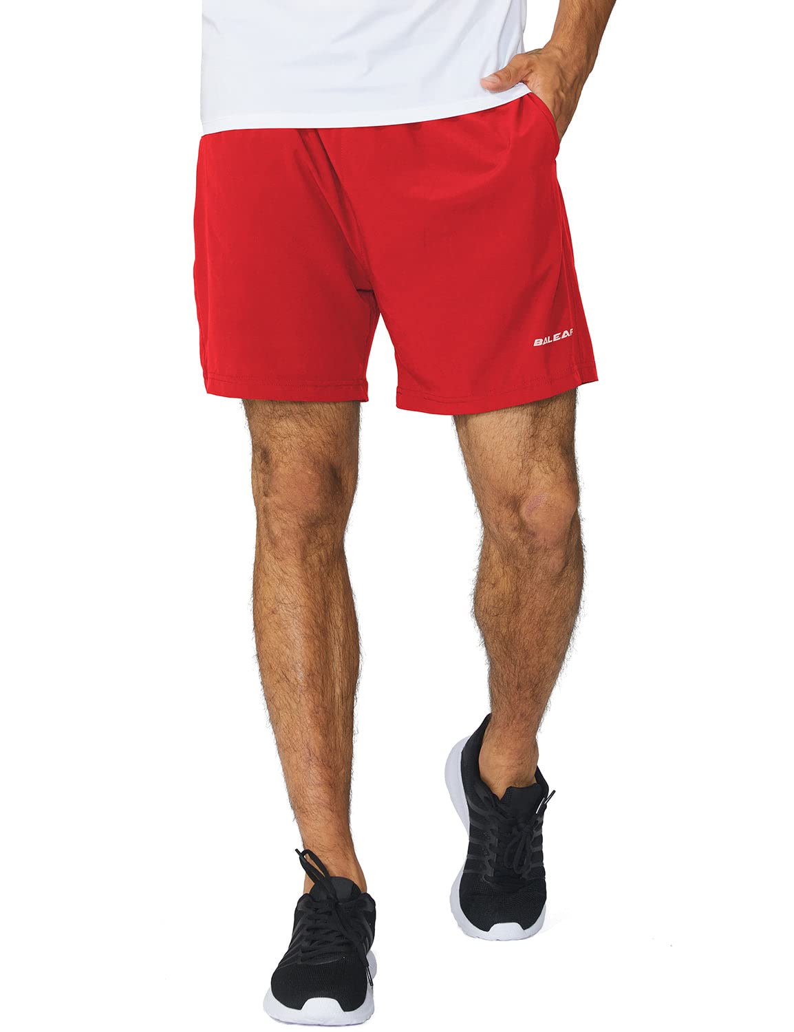 BALEAF Men's 5" Running Shorts Lightweight Gym Shorts Men with Zipper Pocket Lined Quick Dry