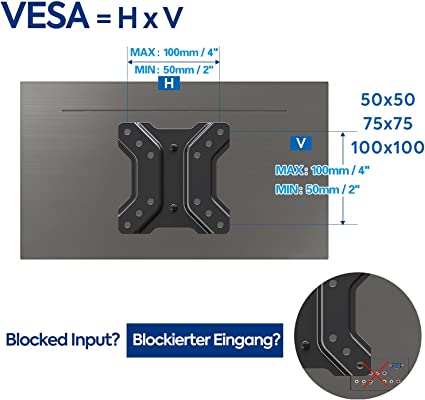 Mounting Dream Monitor / TV Wall Bracket Lockable for Camping, for Most 10-26 inch TVs with VESA 50x50, 75x75, 100x100 mm up to 10 kg, Caravan / Motorhome / RV TV Bracket MD2209-03