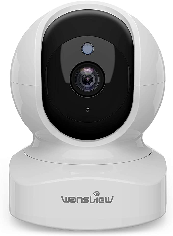 wansview WiFi IP Camera, 1080P Wireless Home Security Camera Q5 for Baby, Elder, Pet Camera Monitor with Motion Detection 2-Way Audio Night Vision Pan Tilt Zoom, Works with Alexa (White)