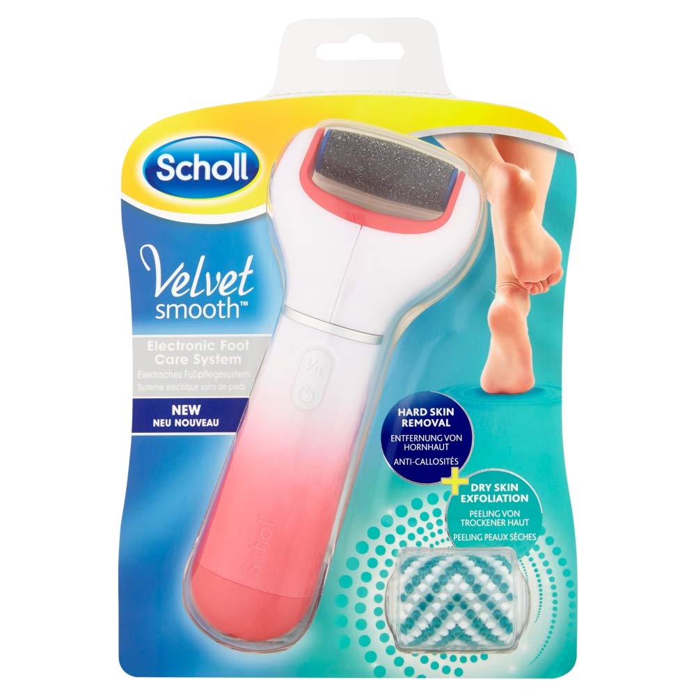 Scholl Velvet Smooth Electronic Foot File, Pink