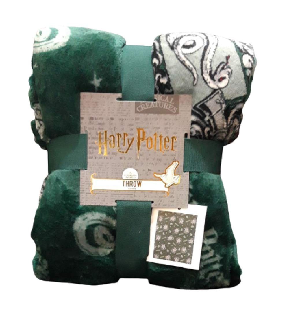 Licensed Harry Potter Slytherin Soft Fleece Throw Bed Blanket Home Decor Gift New