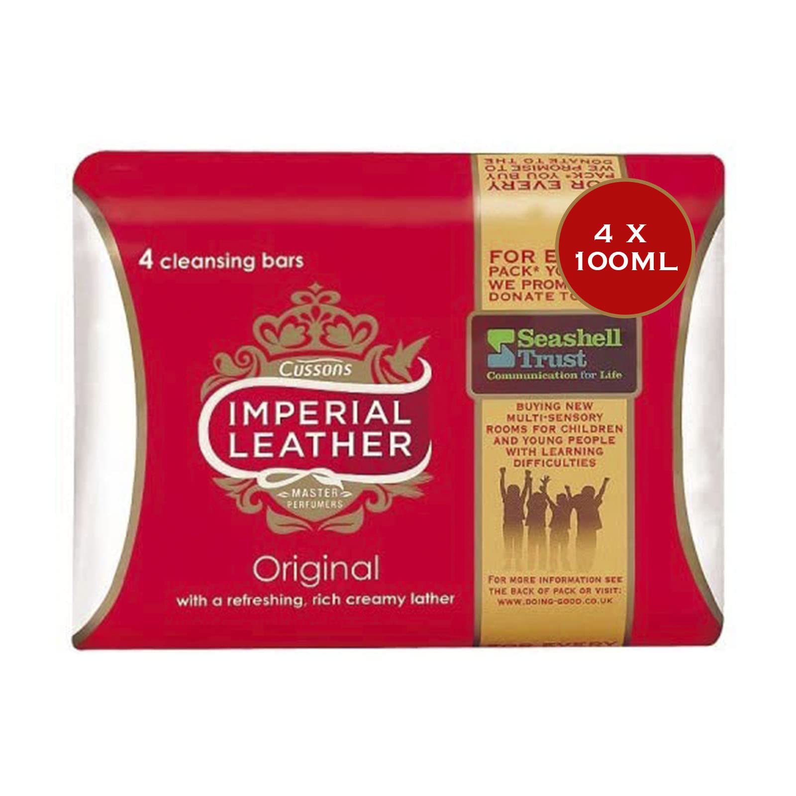 Imperial Leather Bar Soap Original Classic Cleansing Bar, Multipack of X4X8 x 100 g