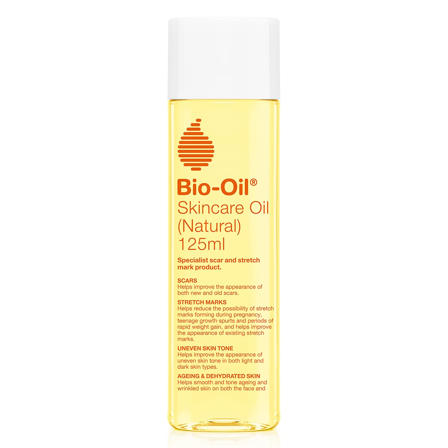 NEW Bio-Oil Natural Skincare Oil - 100% Natural Formulation - Improve the Appearance of Scars, Stretch Marks and Uneven Skin Tone - 1 x 125 ml