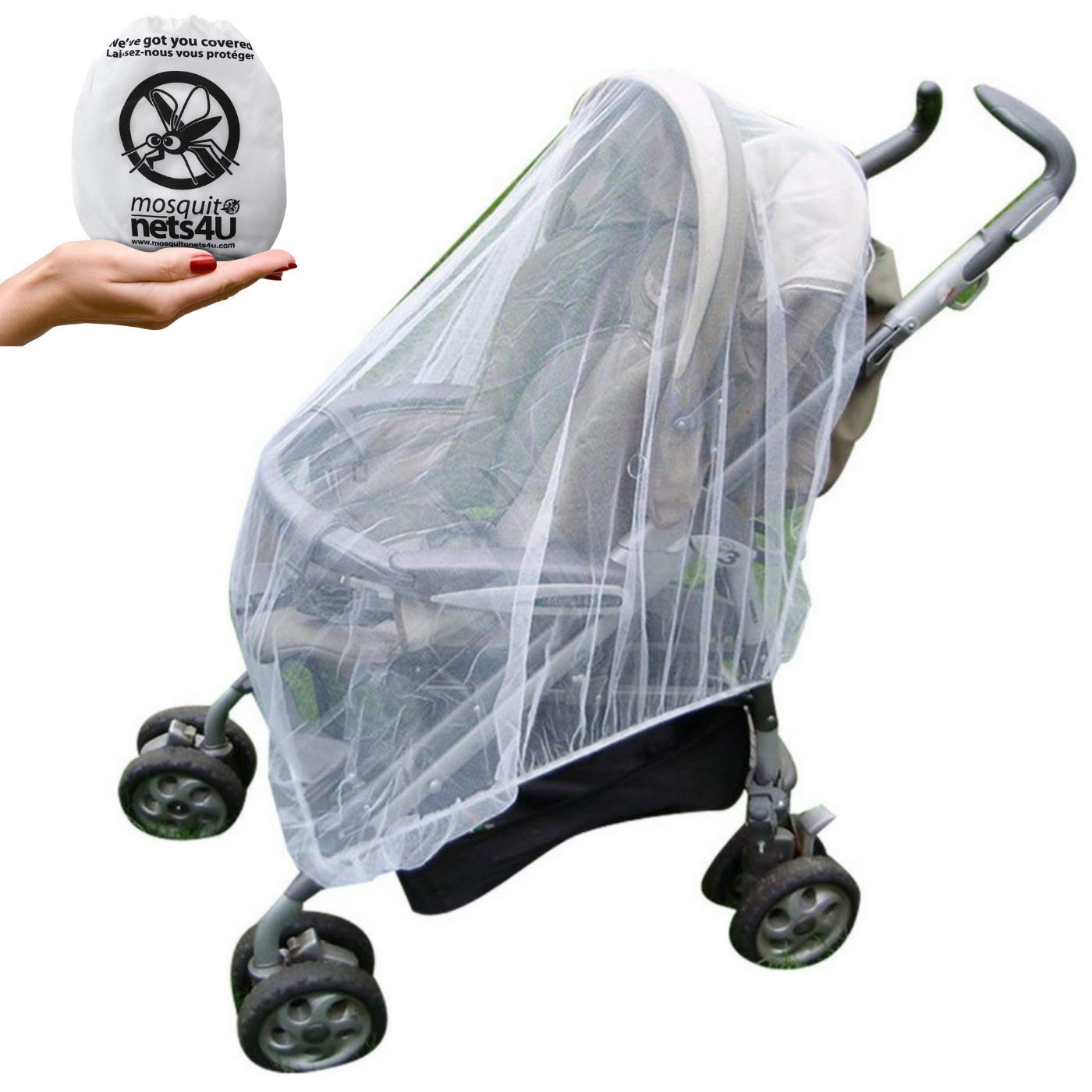 Baby Mosquito Net Infant Insect Net for Prams and Pushchairs Baby Buggies Car Seats Moses Basket Prams and Travel Cots by Mosquito Nets 4 U®