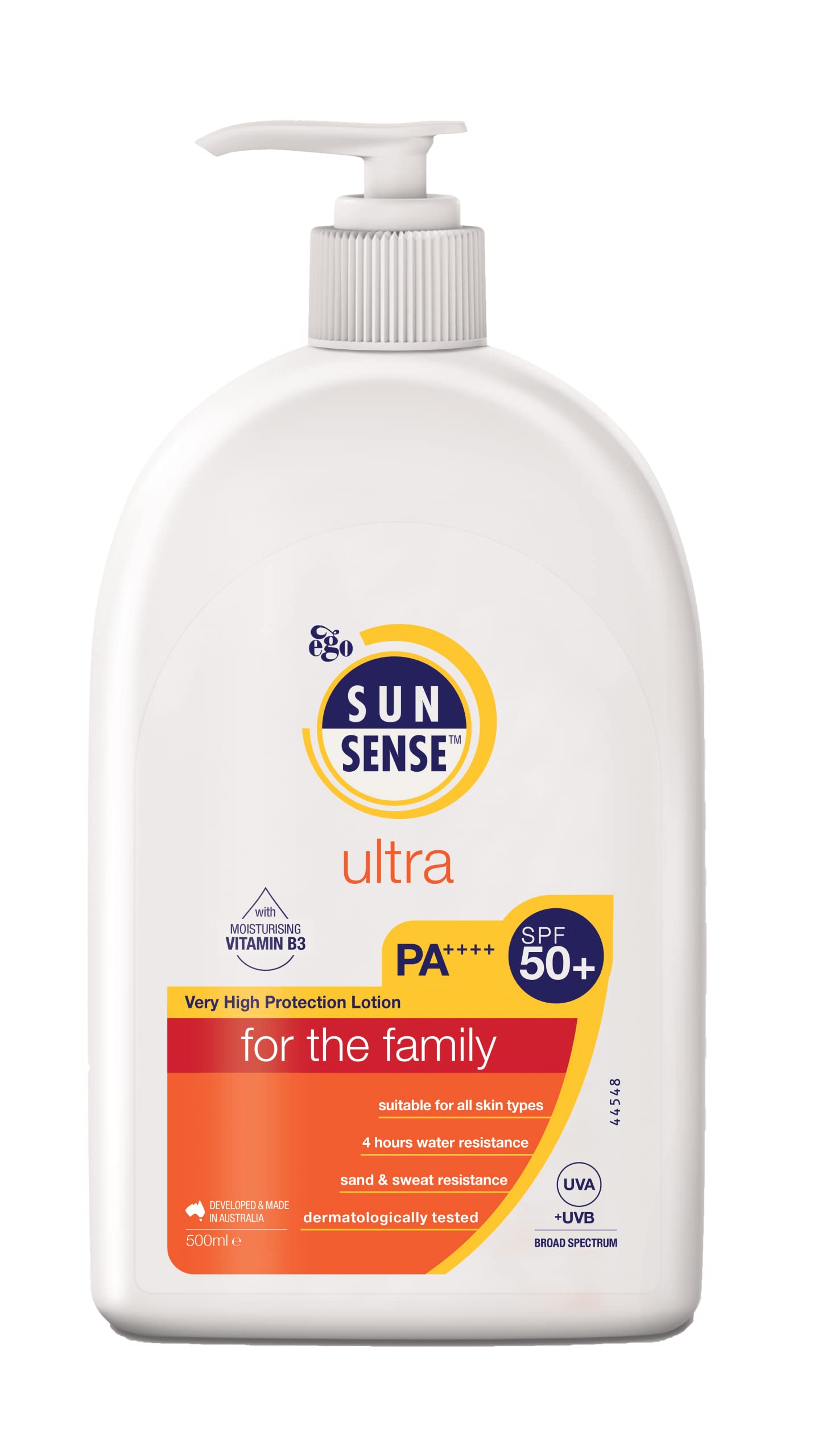 SunSense Ultra SPF50+, Body Sunscreen, Clear, 500 ml (Pack of 1)
