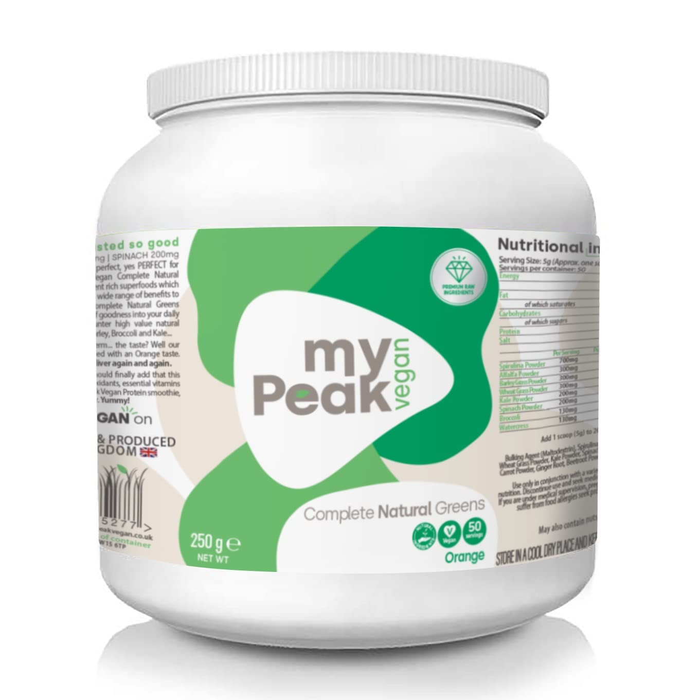 myPeak Vegan - Complete Natural Greens - 50 Servings