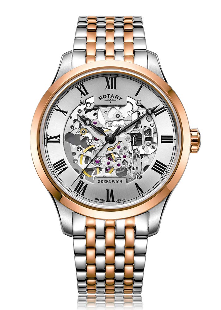 Rotary Greenwich Automatic Two Tone Rose Watch GB02944/06