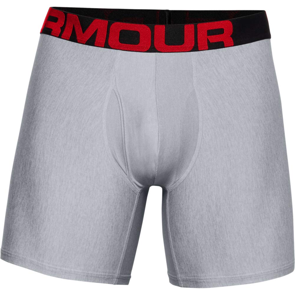 Under Armour Men's Tech 6in 2 Pack Quick-drying sports underwear, 2 pack comfortable men's underwear with tight fit (pack of 1)