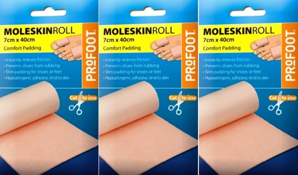 Profoot Moleskin Roll 7cm x 40cm x 3 Packs