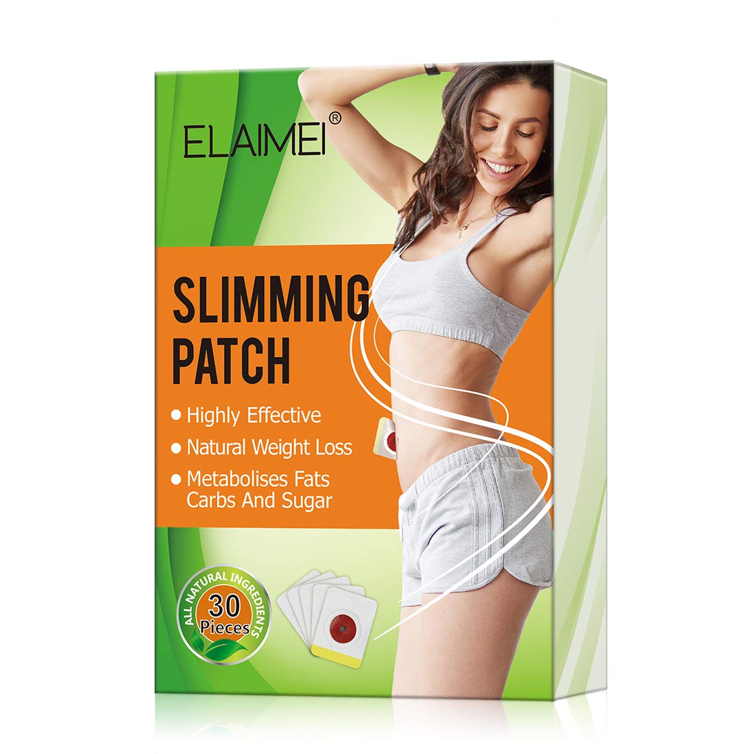 Weight Loss Patches, Belly Fat Burner, Tighten Slimming Wonder Patch, Anti Cellulite & Fat Burning Quick Slimming Patch, Buckets Waist, Slimming and Shaping Fast 30Pcs