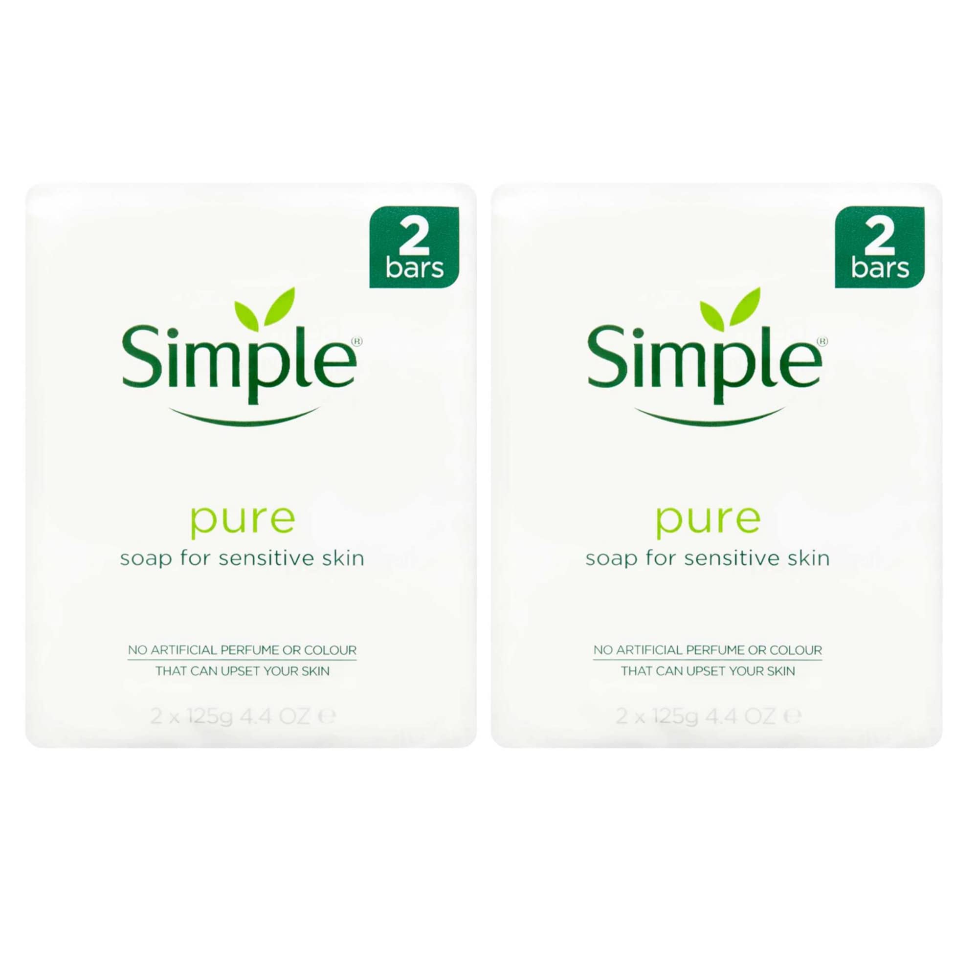 Simple Soap Bar 125g Twin Pack x 4 Packs