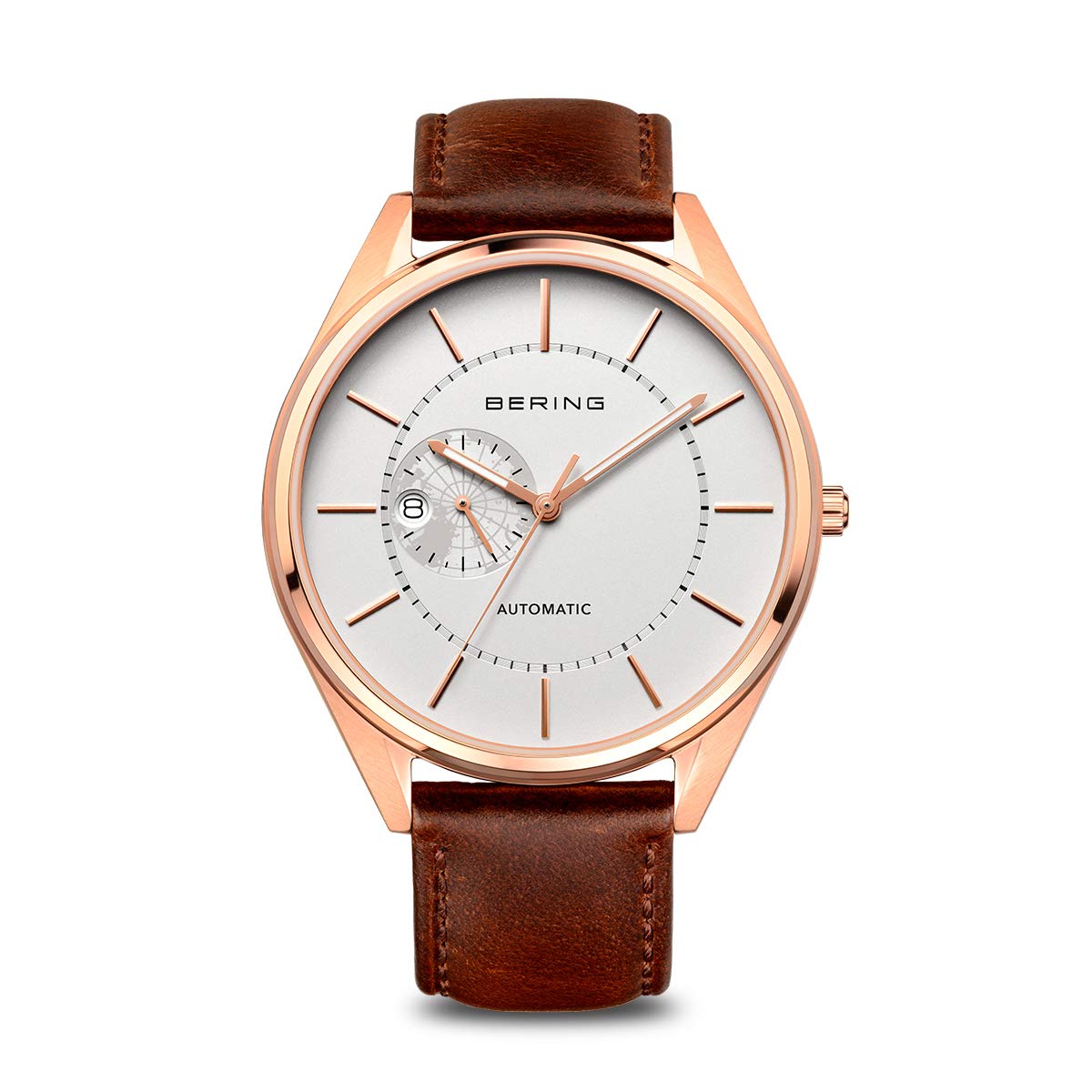 BERING Men Analog automatic collection Watch with Calfskin Leather Strap and Sapphire Crystal 16243-564