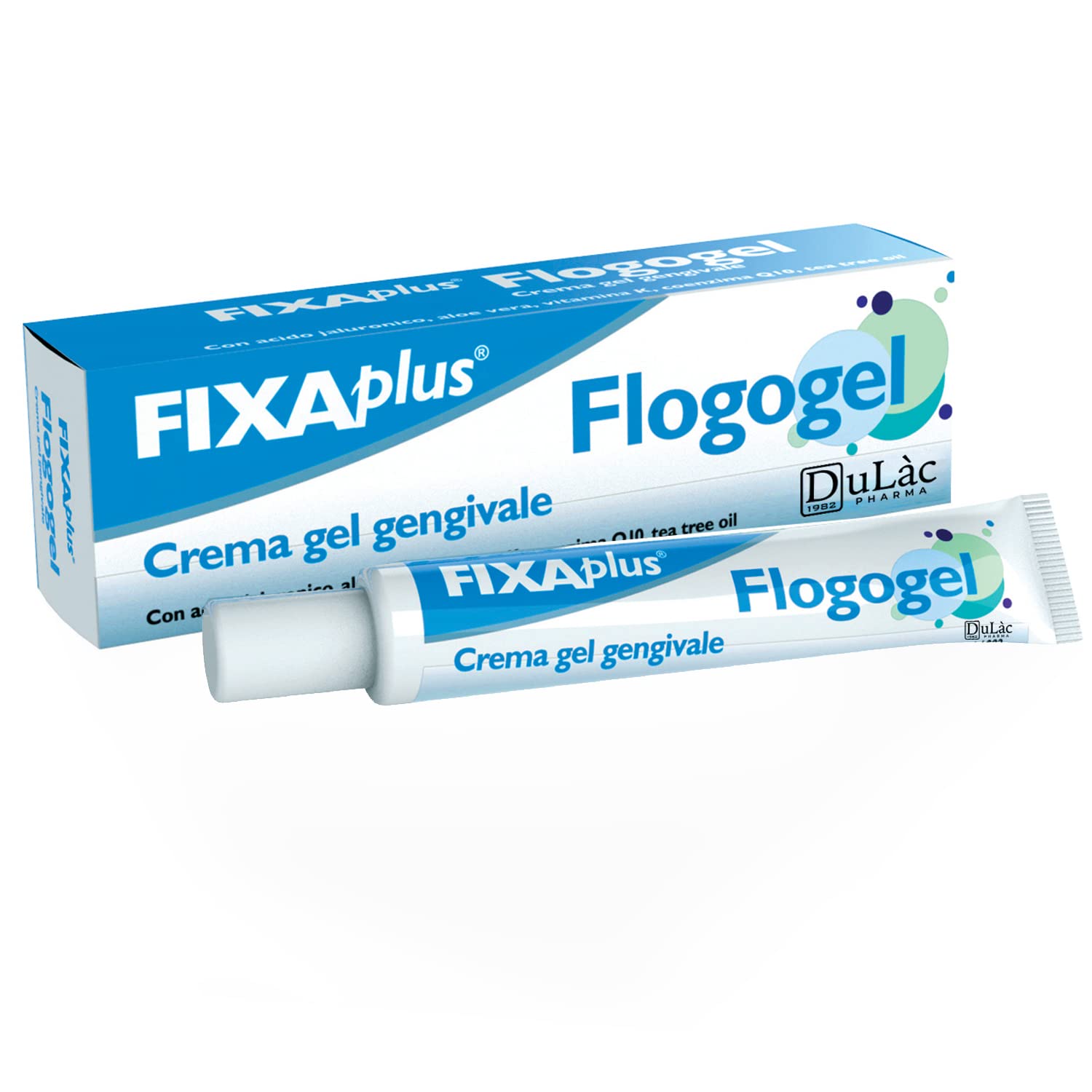 Gum Gel Dulàc Flogogel, Oral Gel-Cream with Hyaluronic Acid and Aloe Vera for Mouth Ulcer, Receding Gum Treatment, Cold Sore, Irritated Gums, Periodontitis and Other Oral Mucosa Problems