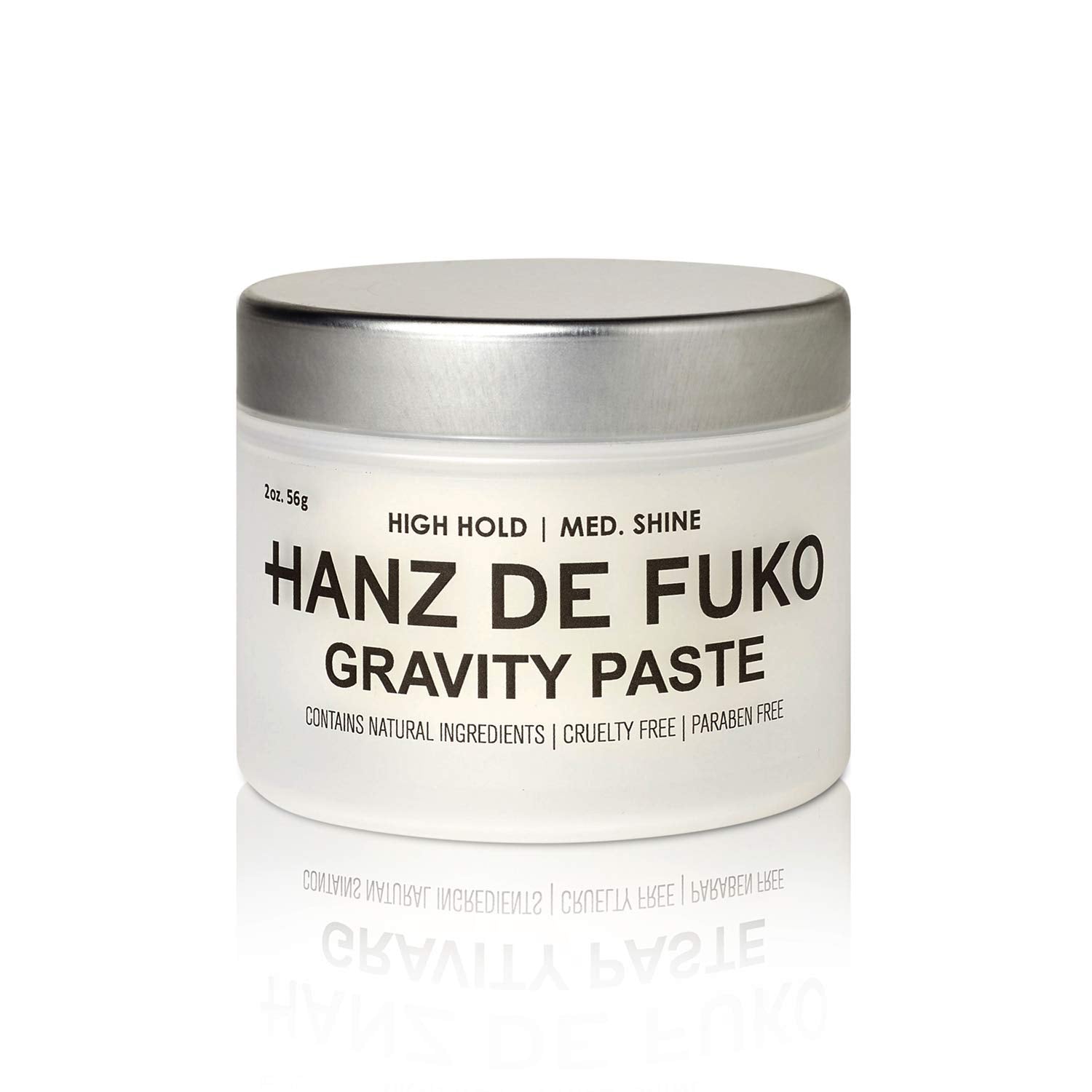 Hanz de Fuko Gravity Paste | Premium Styling Paste with Effortless High-Hold Low-Gloss Shine Finish | All Hair Types | 56g