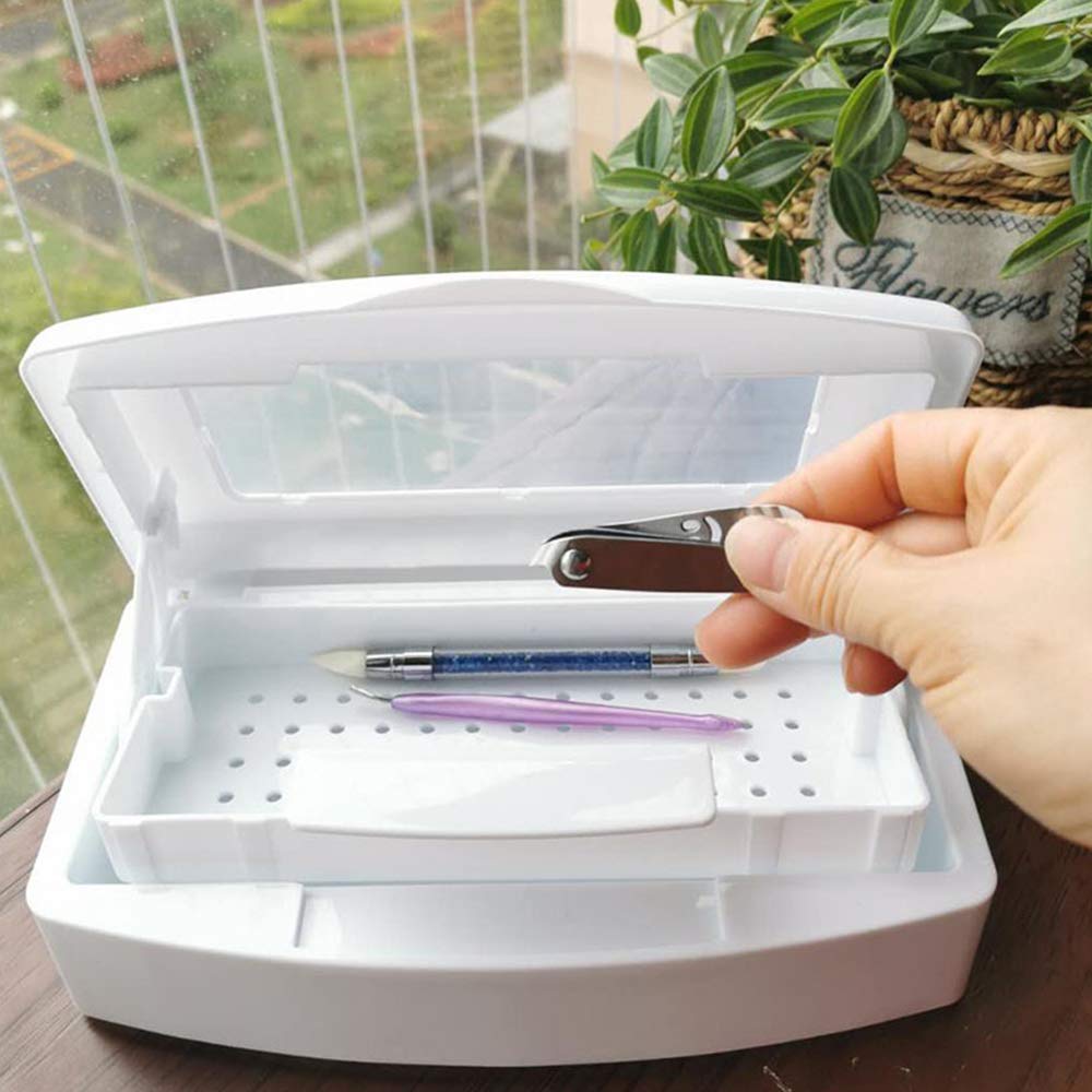 Nail Tray Sterilizer Box for Manicure Tool - 7.1 x 10.5 x 22.5cm