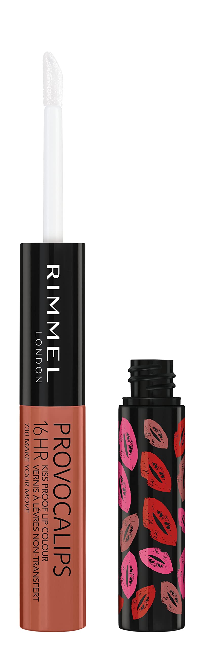 Rimmel London Provocalips 16HR Kiss Proof Liquid Lipstick, Long-lasting and Kiss-proof Formula for Shiny Touch, 730 Make Your Move (Pink), 7.5 ml