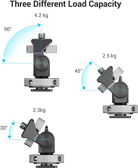 SMALLRIG Swivel and Tilt Monitor Mount Adjustable Monitor Holder with Bouncy Locating Pins and Cold Shoe Mount for 5" and 7" Monitors - 2905B