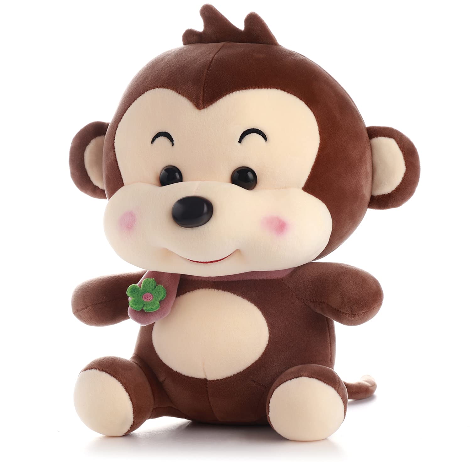 Monkey Plush Toy, 35 cm Big Stuffed Animal Throw Plushie Doll, Soft fluffy Friend Hugging Cushion - Present for Every Age & Occasion