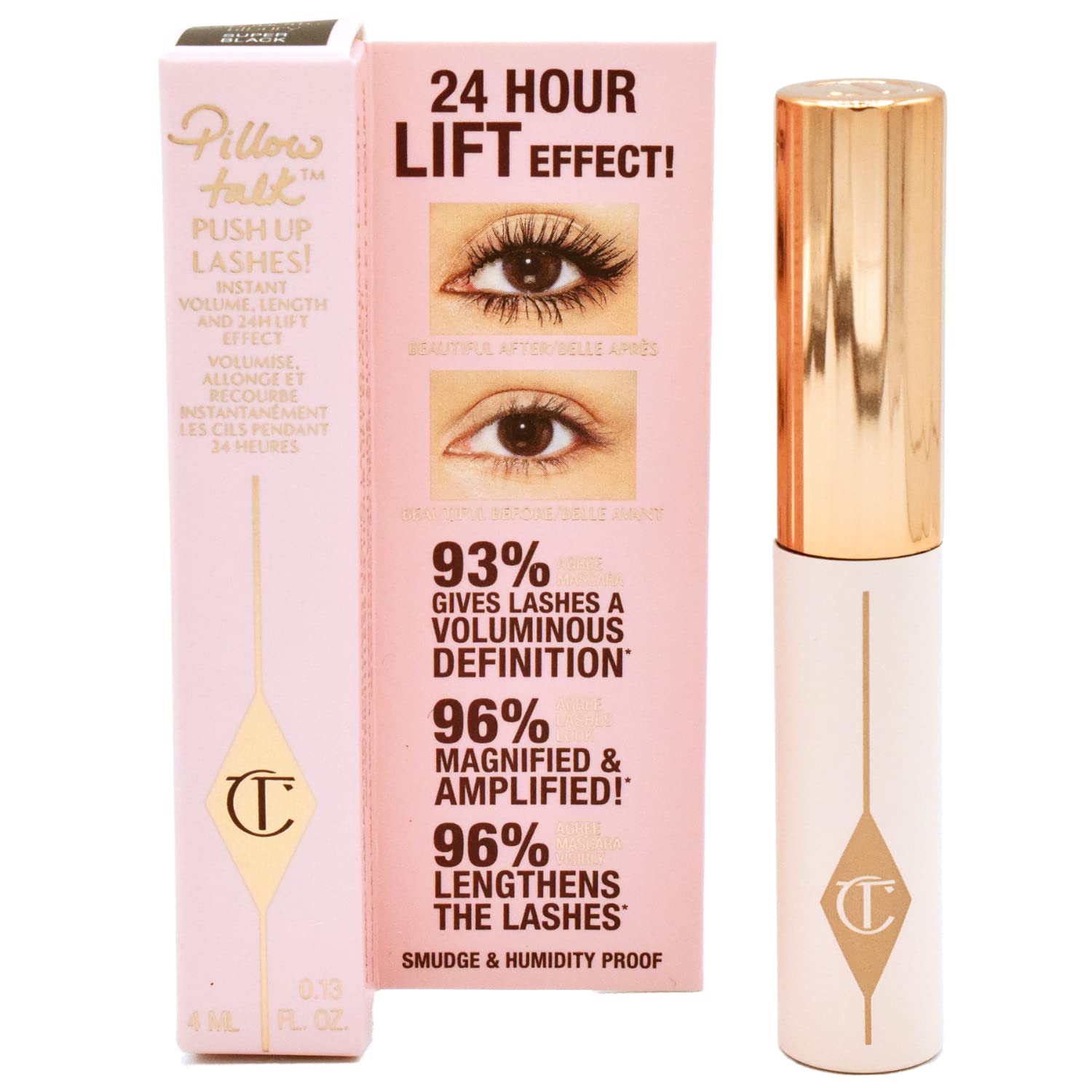 Pillow Talk Push Up Lashes Mascara by Charlotte Tilbury - Travel Size 4ml