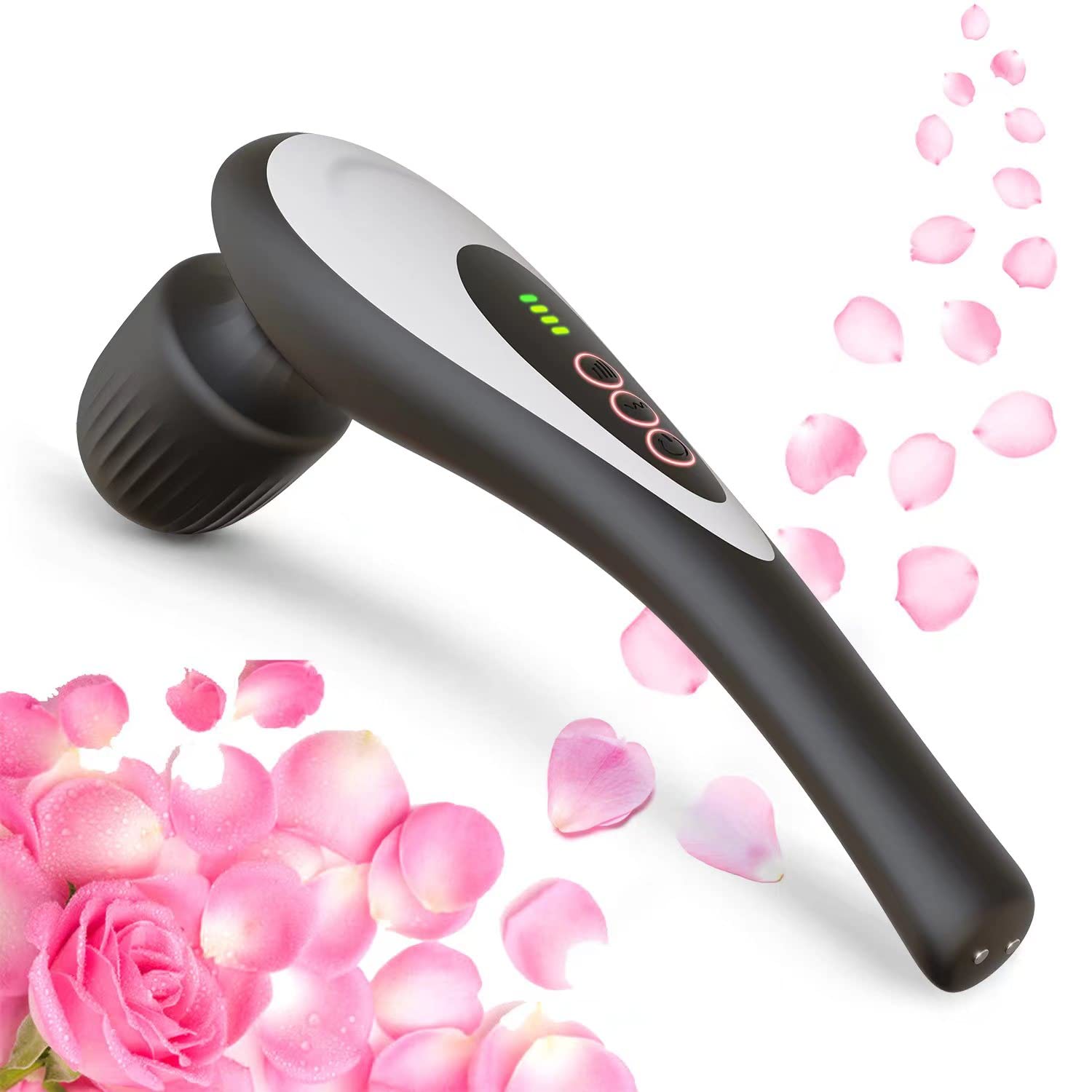 Roysmart Personal Handheld Vibrating Massager-Cordless Electric Handheld Percussion Muscle Massager, Deep Tissue Massager for Neck Back Shoulder Foot, Portable Seven Wand Massager for Full Body