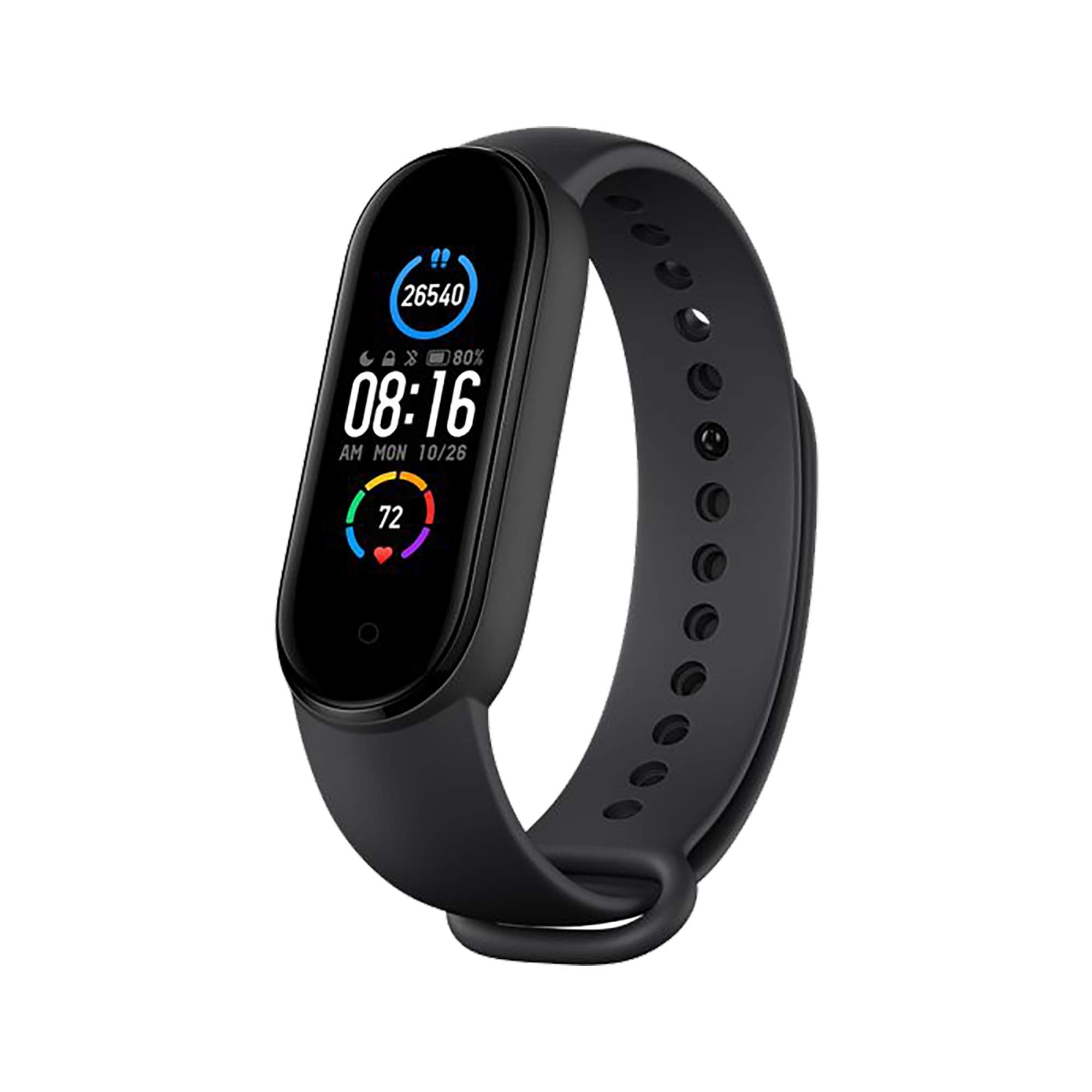 Xiaomi Mi Band 5 Black Health and Fitness Tracker, Upto 14 Days Battery, Heart Rate Monitor, Sleep Tracker, Activity Tracker, 5ATM 50 m Water Resistance and Swimming Tracking, Pedometer, Sleep Counter