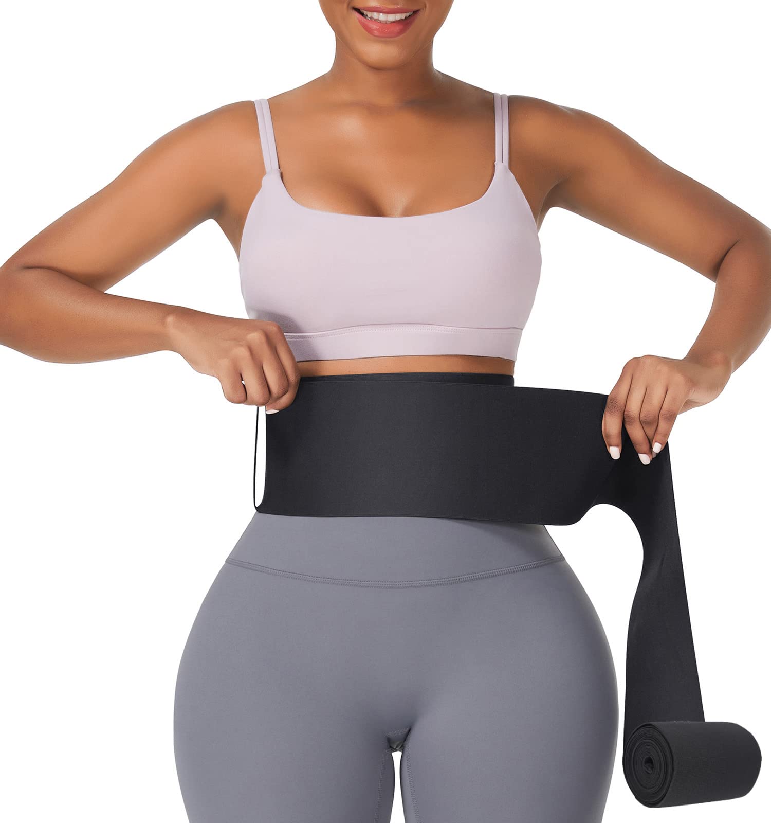 Waist Trainer for Women Under Clothes Waist Wraps for Stomach Hide Belly Fat Invisible Tummy Wraps Free Size