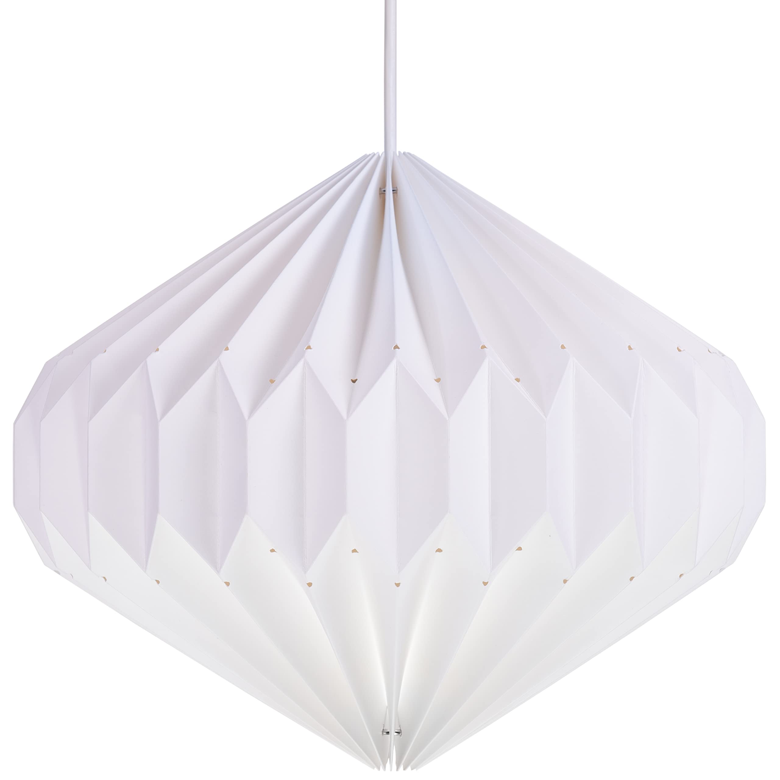 Tabéah Handmade Paper Origami Ceiling Light Shade - Pendant Lamp Shade Lampshade - Lightshade for Bedroom, Nursery, Living Room - White - H30cm x W39cm