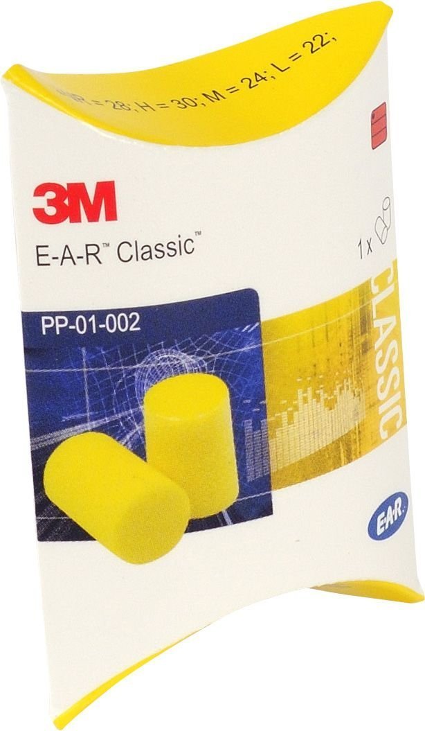 3M EAR Classic ear plugs, 50 pairs packed in pairs, yellow, SNR = 28dB, Ear defenders