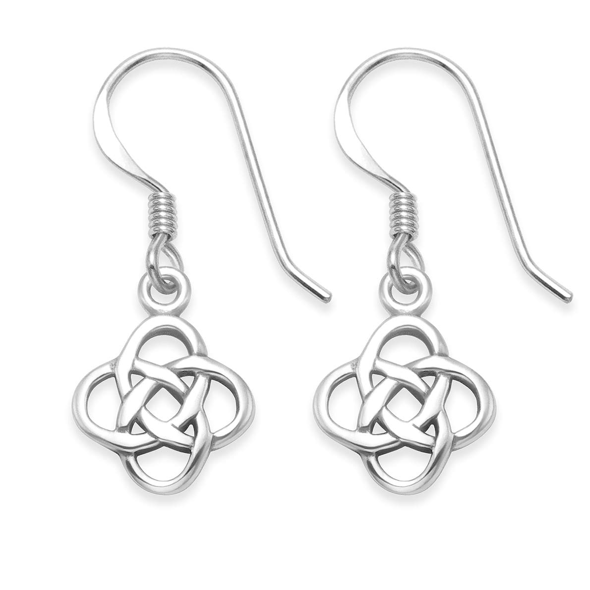 Heather Needham Sterling Silver Celtic Earrings - SIZE: SMALL 9mm. Gift boxed Silver Celtic Drop Earrings. 6420.