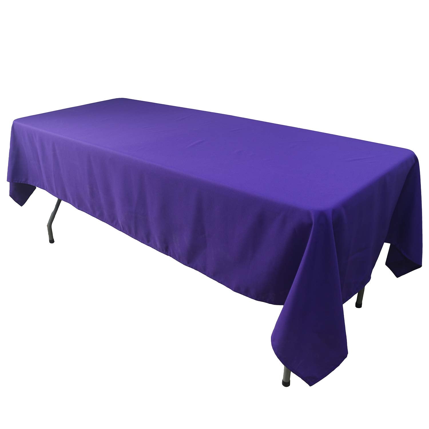 KaitatsuSen Oblong Rectangular Polyester Fabric Tablecloth, Purple, 59x118-Inch(150x300cm)