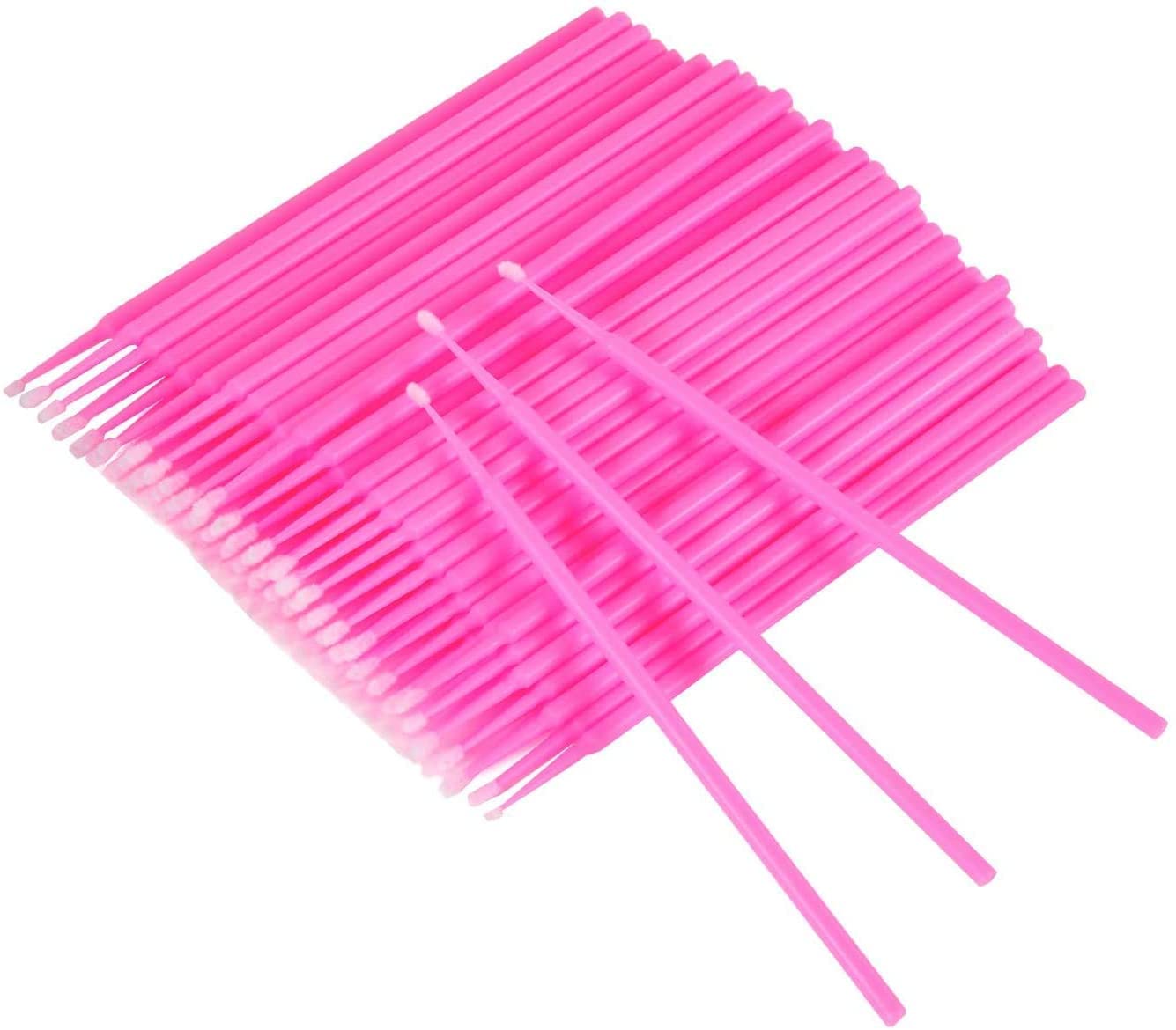 Geviro 100pcs Micro Applicators Brushes Disposable Eyelash Extension Micro Brushes Micro Make Up Mascara Brushes for Eyelash Extension