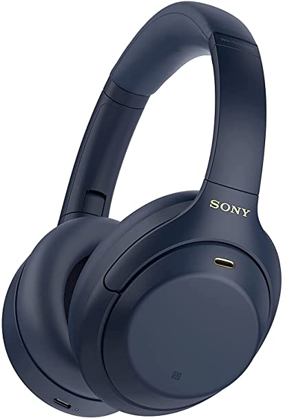 Sony WH-1000XM4 Noise Cancelling Wireless Headphones - 30 hours battery life - Over Ear style - Optimised for Alexa and Google Assistant - with built-in mic for phone calls - Midnight Blue