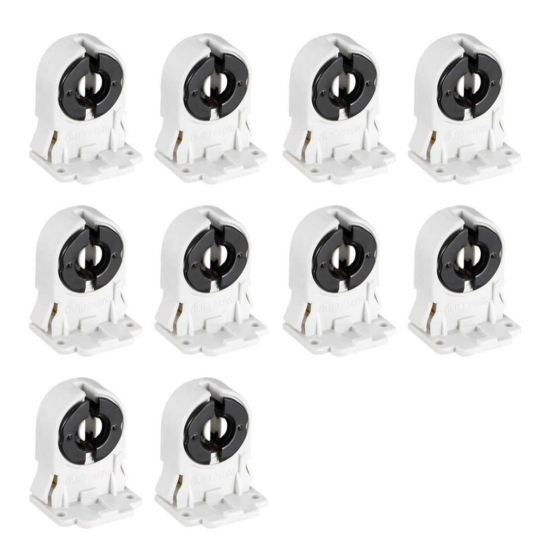 sourcingmap 10Pcs T8/T10 Fluorescent Light Holder Non-Shunted Single Head Lamp Socket 3A for LED Fluorescent Tube