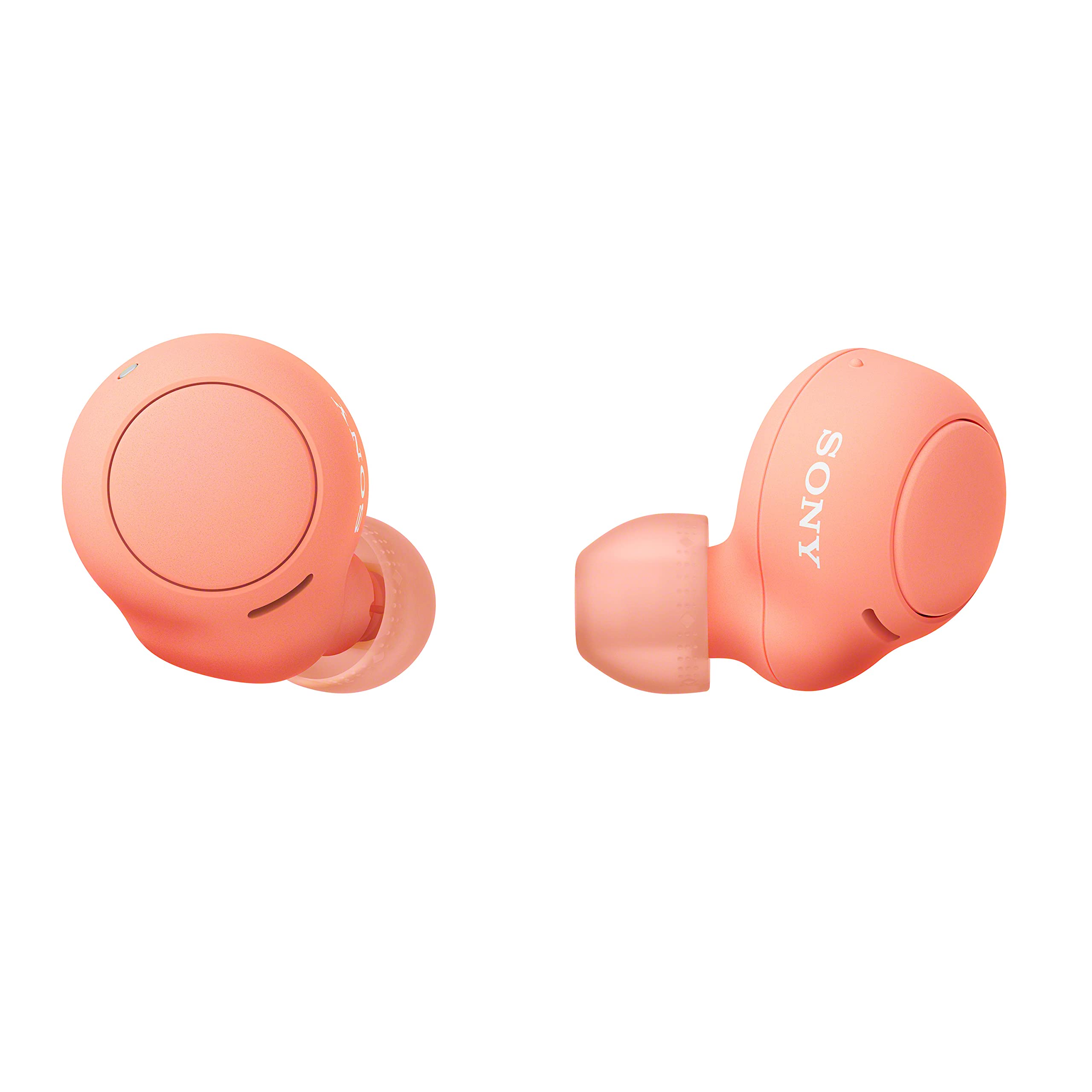 Sony WF-C500 True Wireless Headphones - Up to 20 hours battery life with charging case - Voice Assistant compatible - Built-in mic for phone calls - Reliable Bluetooth® connection - Orange